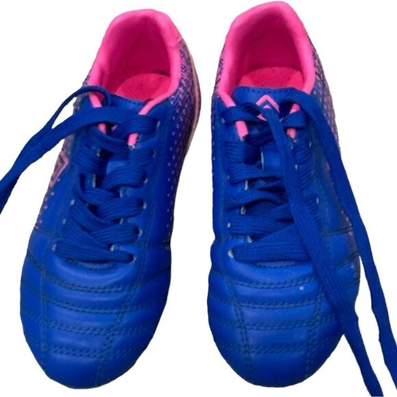 Dream Pairs Girls Kids Pink & Blue Lace Up Soccer Cleats. Size 10. - Picture 3 of 9